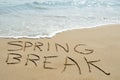 Spring break on the beach Royalty Free Stock Photo