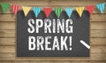 Spring Break written in chalk on black board Royalty Free Stock Photo