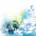 Spring bright floral background