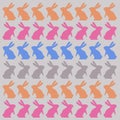 Spring Bunnies Spring Design Pattern Texture Royalty Free Stock Photo