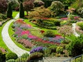 Spring in the Butchart Gardens, Sunken garden Royalty Free Stock Photo