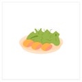 Spring cabbage flat icon