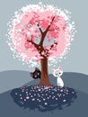 Spring cats Royalty Free Stock Photo