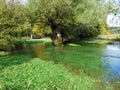 Spring cave and creek Baracevac or Izvor spilja i potok Baracevac Significant landscape Barac caves or Znacajni krajolik Baraceve Royalty Free Stock Photo