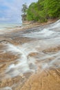 Spring, Chapel Rock and Waterfall Royalty Free Stock Photo