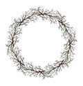 Spring cherry bloosom round frame nature