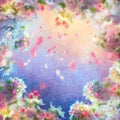Spring Cherry Blossom Painting Royalty Free Stock Photo
