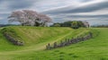 Spring Cherry Blossoms Ancient Japanese Fortress Path Royalty Free Stock Photo