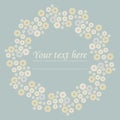 Spring circle frame with flowers and place for your text Royalty Free Stock Photo