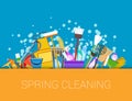 Spring cleaning background