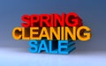 Spring cleaning sale on blue