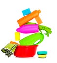 Spring cleaning supplies Royalty Free Stock Photo