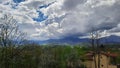 Spring clouds above mountain range Bulgaria Royalty Free Stock Photo