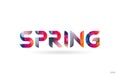 spring colored rainbow word text suitable for logo design