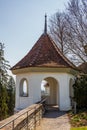 Spring with colorful flowers arriving in the swiss town of Thun - 4 Royalty Free Stock Photo