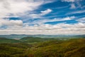 Spring colors in the Appalachian Mountains and Shenandoah Valley in Shenandoah National Park, Virginia. Royalty Free Stock Photo