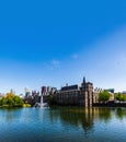 Hofvijver - Dutch Parliament and Government reflection Royalty Free Stock Photo