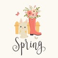 Spring concept vector illustration