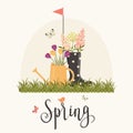 Spring concept vector illustration.