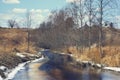 Spring creek water landscape Royalty Free Stock Photo