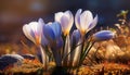 Spring Crocus (Crocus albiflorus) flower Royalty Free Stock Photo