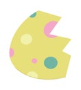 Spring cute easter eggshell flat icon Royalty Free Stock Photo