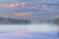 Spring Dawn Whitford Lake in Fog