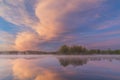 Spring Dawn Whitford Lake Reflections Royalty Free Stock Photo