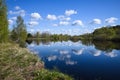 Spring day on the forest river Royalty Free Stock Photo
