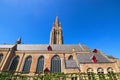 A spring day view of the beautiful, medieval Church of Our Lady in Bruges dutch: Brugge, Belgium Royalty Free Stock Photo