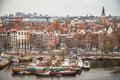 Spring day and a walk along the canals of Amsterdam in the Netherlands, Royalty Free Stock Photo