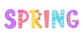 Spring Decorative Lettering Word Planner Sticker