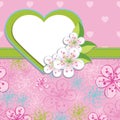 Spring Design template.Cherry flowers background a Royalty Free Stock Photo