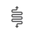 Spring, detour, flexibility line icon.