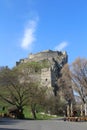 Spring at Devin castle - castle and parking place below the castle