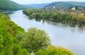 Spring Dnister river, Ukraine Royalty Free Stock Photo