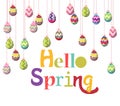 Spring Easter background with egg. Royalty Free Stock Photo