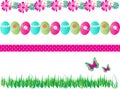 4 Spring Easter Borders Decorative Vector Royalty Free Stock Photo