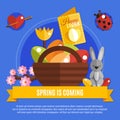 Spring Easter Flat Concept Royalty Free Stock Photo