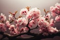 Spring elegance Cherry blossom blooming tree, decorative romantic botanical graphic