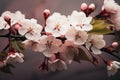 Spring elegance Cherry blossom blooming tree, decorative romantic botanical graphic