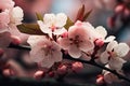 Spring elegance Cherry blossom blooming tree, decorative romantic botanical graphic