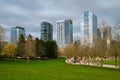 Spring evening at the Downtown Park in Bellevue Washington Royalty Free Stock Photo