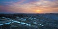 Spring farmland gansu china sunset