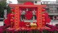 Shenzhen, China: street flowers and colorful lights decorate the festive atmosphere as the Spring Festival approaches