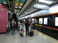 Guangzhou, China: take the subway traffic, a lot of people, more crowded