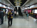 Guangzhou, China: take the subway traffic, a lot of people, more crowded