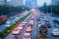 Shenzhen, China: Traffic Landscape of Bao`an Section of National Highway 107, in the evening