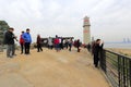 During the 2016 spring festival, visitors play at south fort, zhangzhou city, china