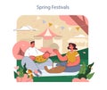 Spring Festivals concept.